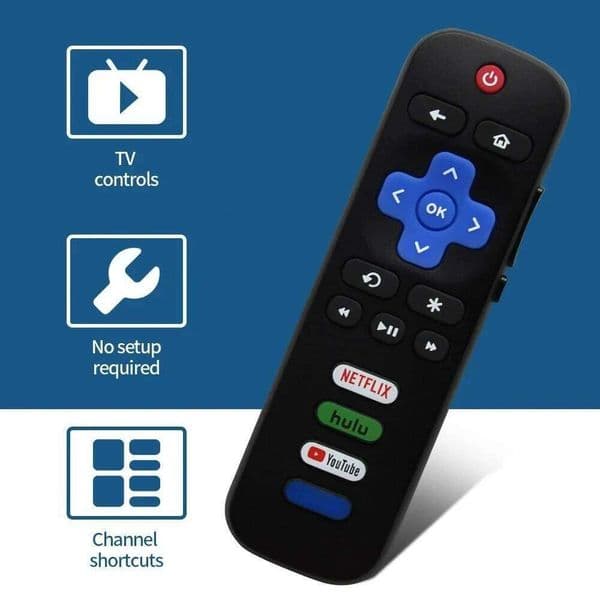 For TV RC280A Replacement Remote Control Only TCL Roku/Hisense Roku/Onn Roku/Philips Roku TVsNot for Stick and Box