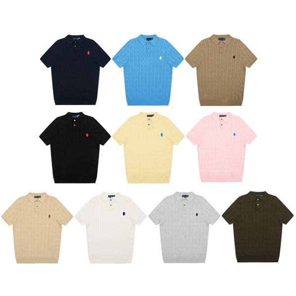 Designer Mens Polos Embroidery Knitted Polo Shirt Short Sleeve Polo Sweater Men Womens Knitwear