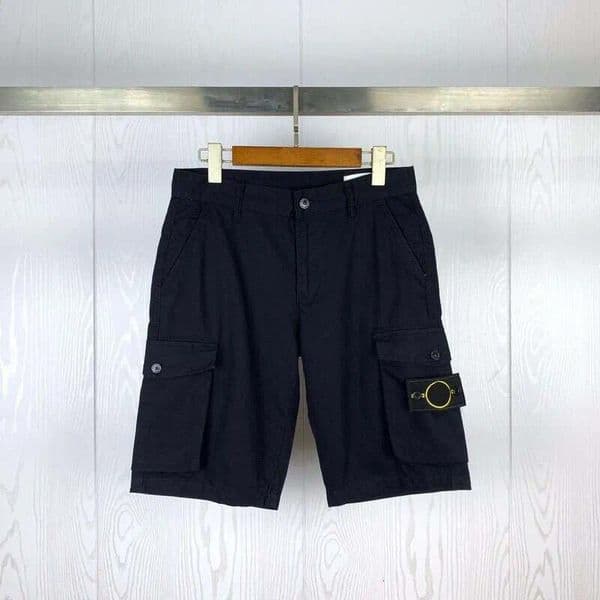 Pull Stone Mens Vintage Short Cargos topstoney Five Cent Summer Casual Versatile Fashion Badge Stone topstoney Relax Fit Shorts Cargo Pocket Sweatpants running a3b