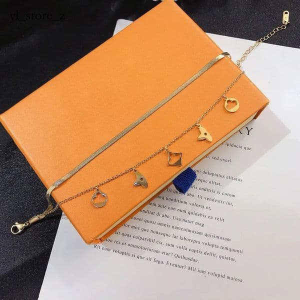 louise anklet Designer Women 18K Gold Plated Stainless Steel Anklets classic Four leaf clover Anklets Fashion Wedding Jewelry Accessories louismen anklet 1f6