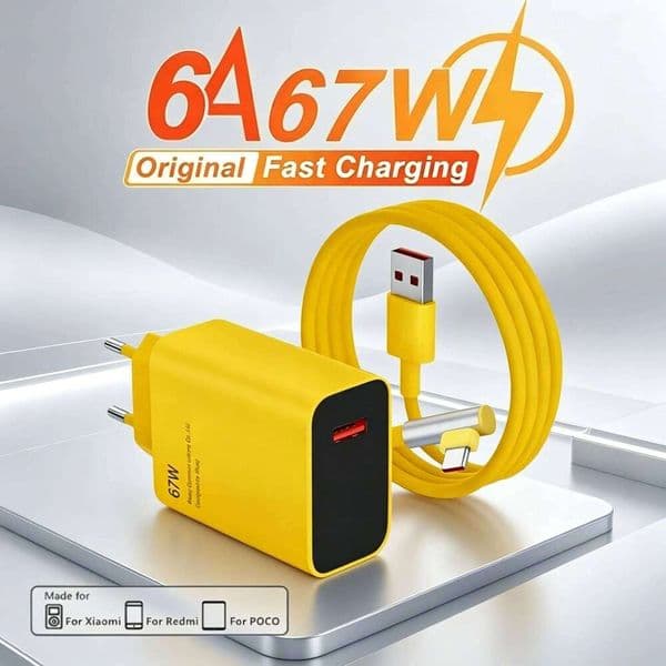 6A 67W Turbo Fast USB Charger Adapter Type C Phone Charging Cable For Xiaomi 14 15 Ultra Redmi Note 11T 12T 13 POCO X5 X6 Pro