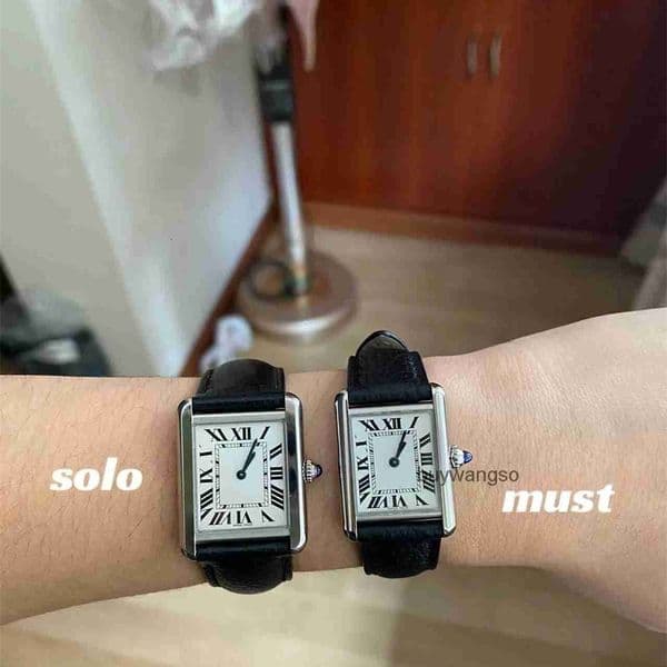 Top quality tanks watch womens mens watch designer watch super clone watches swiss quartz movement sapphire glass leather strap 22mm 25.5mm with box QBWX