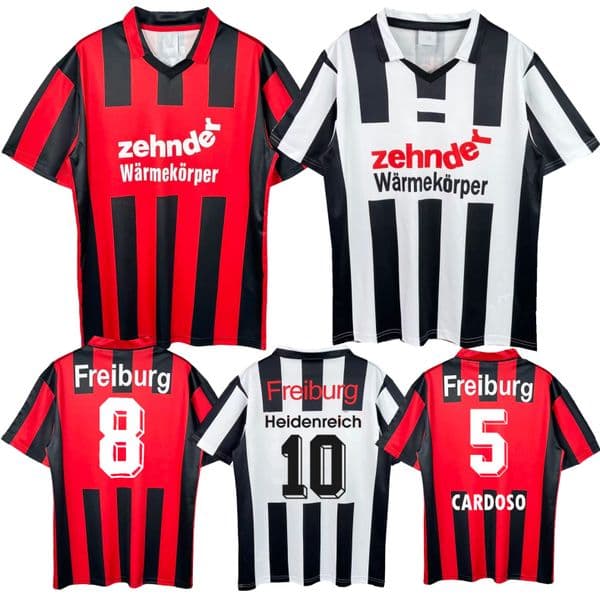 1994 1995 SC Freiburg retro soccer jerseys 94 95 Cardoso HEIDENREICH classic vintage football shirts