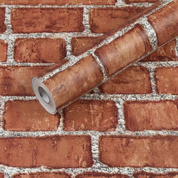 PVC 45Cm Waterproof Modern Home Decoration Retro Brick Pattern Self-Adhesive Wallpaper DIY Background Wall Sticker