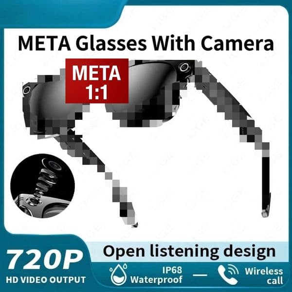 META Glasses With Camera With Logo Photochromic lenses BT Call, Camera Anti-Shake Glasses with Video Recording Dual Mic, Simultaneous Interpretation