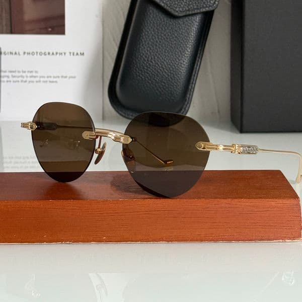 Sunglasses For Men Women Fashion SOFFFFFFFFERS I Summer Designer Stylish High Street Catwalk Style Anti Ultraviolet UV400 Plate Metal Frameless Glasses With Box
