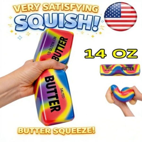 23cm Squishy Super Big Butter Stick Slow Rising Fidget Toy Giant Butters Sticks Moist Squeeze Toy for Adults Kids Autism Gifts BY SEA