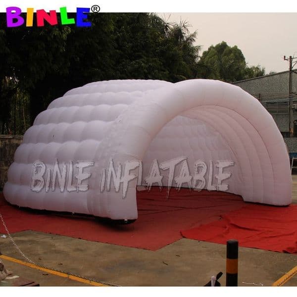 Large White Personalized Inflatable Igloo Tent - 10m Dia X 4.5m H (33'x15') for Events & Parties