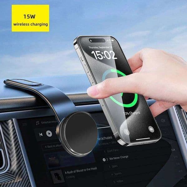 Magnetic Holder Foldable 15W Magsafe Wireless Car Charger Phone Bracket for iPhone 12 13 14 15 16 Pro Max