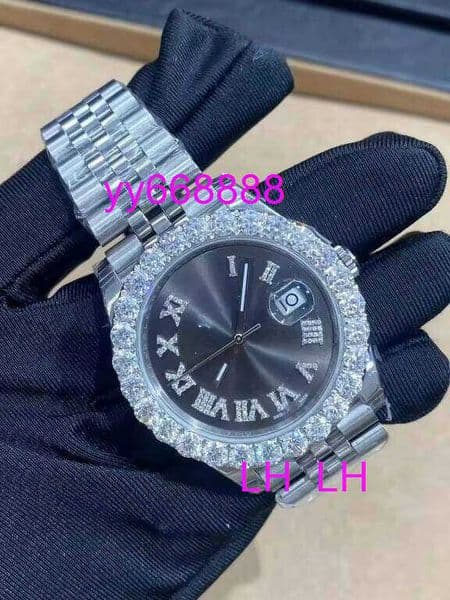 Designer Watch Bezel Mens Watch Moissanite VVS Luxury Popular Mens Automatic Mechanical 904L Stainless Steel ETA Movement Waterproof Watch Handly26