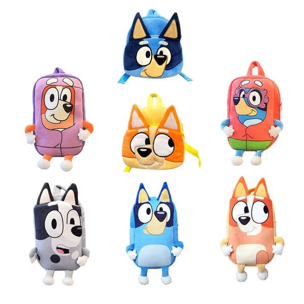 Student Plush Schoolbag Lightweight Backpack Curved Shoulder Straps Anime Cartoon Design