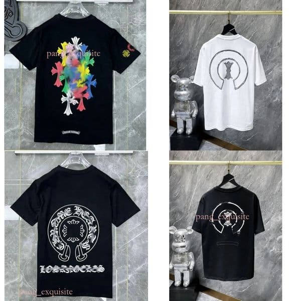 Designer ch Tshirt Shirt graphic Tee Mens Designer Chrome T Shirt Designer Shirt Tshirt for Men Summer Cotton Round Neck Tees Short Sleeves cross Shirts 174