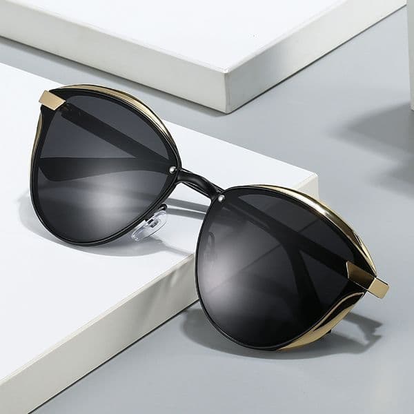 High Quality New polarized women's fashion sunglasses, European and American retro round UV protection colorful sunglasses with a high-end feel
