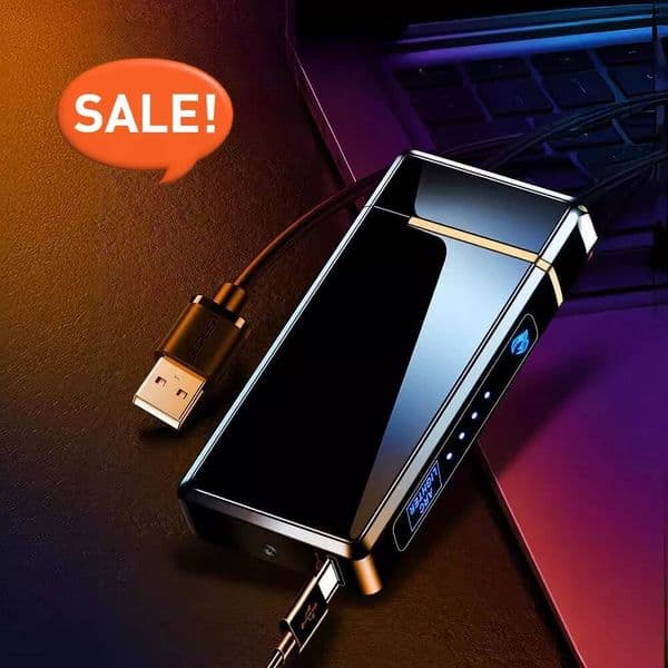 2025 Windproof Electronic Arc Metal Flameless USB Touch Sensor Cigarette Outdoor Portable Lighter Men's Gifts