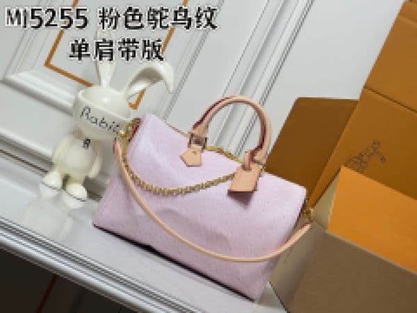 Designer Luxury Bandriere 30 Womens 2WAY Boston Pillow Bag Ladies Handbag Detachable Leather Blue Gold Hardware Strap Chain Crossbody Purse Bag M15255 With Dust Bag