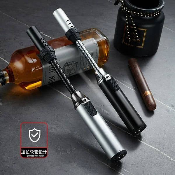 2Pc/1Pc Camping Portable Hose Metal Inflatable Lighter Direct Into Small Welding Gun Outdoor Barbecue Igniter Wholesale