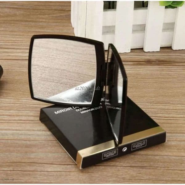 Brand Compact Mirror Fashion Folding Velvet Dustproof Bag Mirror with Gift Box Portable Magnifying Makeup Mirror Gift Box-A4587