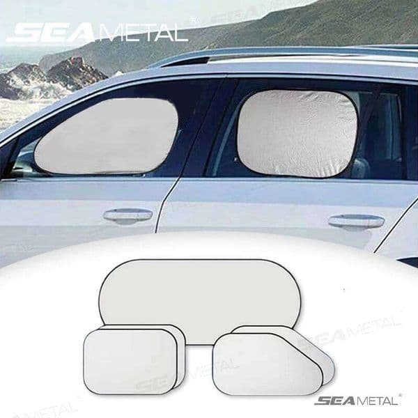 SEAMETAL Car Side Window Shade Polyester Sun Protection Cover for Baby Foldable Rear Windshield Sunshade UV Blocker Curtains