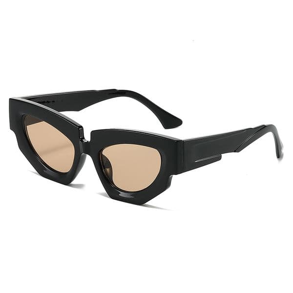 High Quality New stylish unique cat-eye sunglasses, trendy on Instagram, with irregular polygonal shapes, simple and casual for street photography