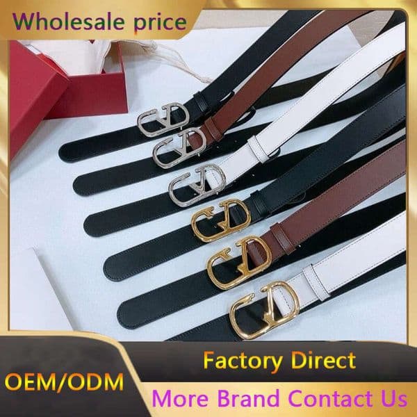 V Brand Manufacturer Wholesale 3.0cm for Women Fashion Simple Versatile Ladies Trendy Decorative Jeans Belt Direct Sale