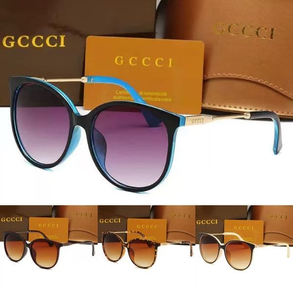 Vintage Cat Eye Oversized Sunglasses Gradient Lens UV400 Protection Acetate Frame Luxury Designer Eyewear for Women with Box