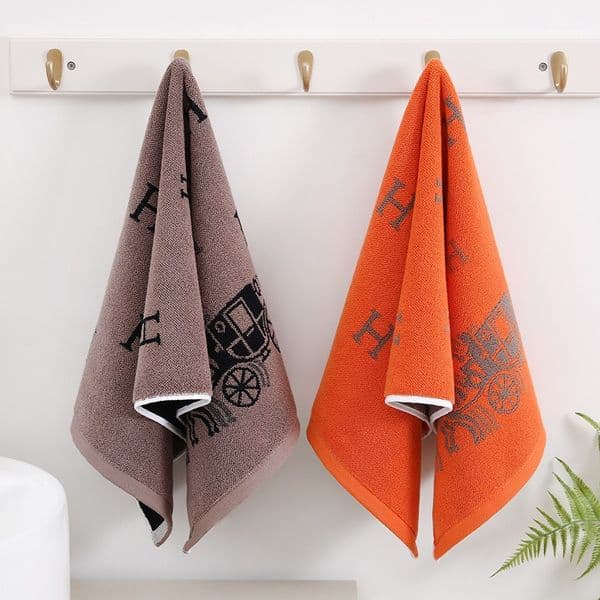 Luxury Designer Hand Set High Quality Cotton Face Towel 34x74cm Classic Horse Carriage H Letter Print Soft Absorbent Bathroom Washcloth for Home Hotel