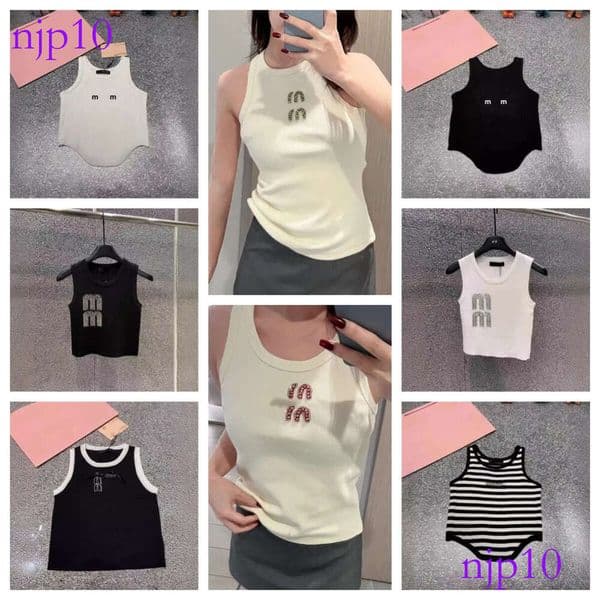 Womens clothes t designer women sexy halter tops party crop embroidered tank top spring summer backless shirt