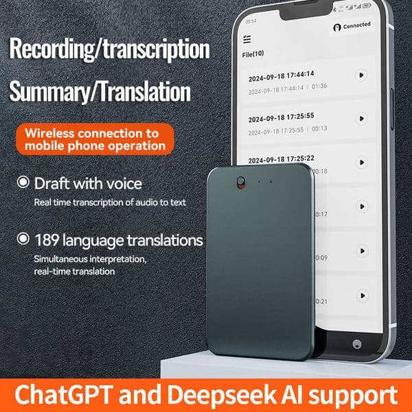 New Hot A3 Selection AI Voice Recorder ChatGPT Intelligent Transcription Translation Pen APP Control Recording