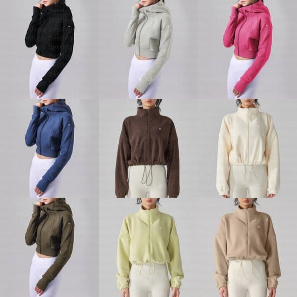 Fashion designer women jacket new street European American style long sleeved short top zipper cardigan hooded sweatshirt casual jacket women S-XL