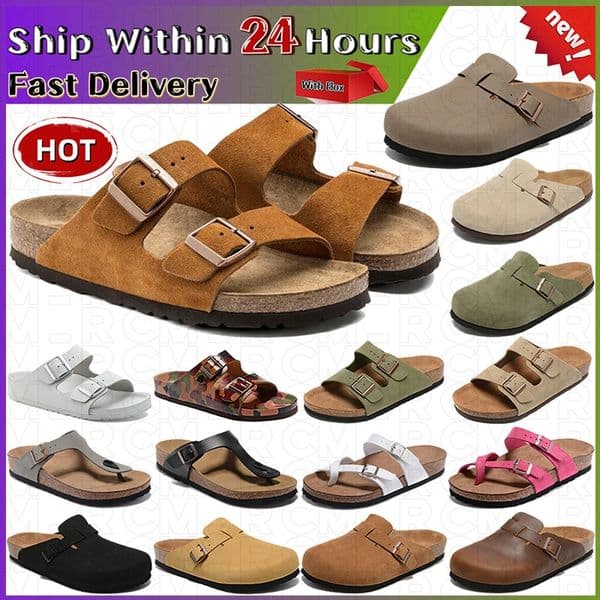 Germany birkenstockksandal women men birkenstocks Arizona sandals designer slides slippers Boston Clogs Soft Footbed Suede Slides shoes Mayari Birko-Flor Sandal