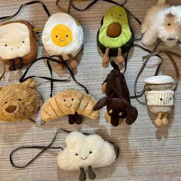 Plush Backpacks Bag Series//Cute Plush Toy Crossbody Bag Comfort Doll Gift