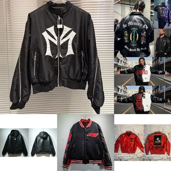 Men's Jackets Big Embroidery Patch Label Mowalola Zipper Pilot Jacket Women Black High Quality windbreaker Casual Zip Sleeve Bomber coat 88