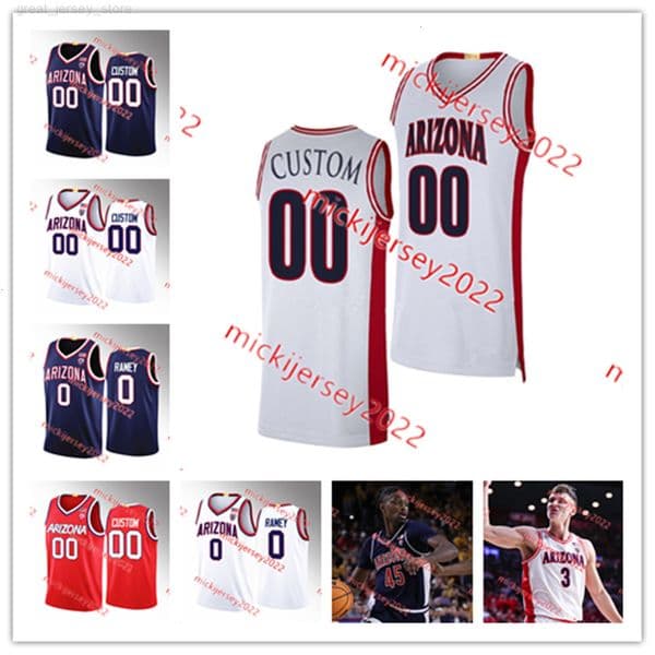 Steve Kerr Dalen Terry Arizona Wildcats Basketball Jersey 9 Carter Bryant 34 Emmanuel Stephen Azuolas Tubelis Bennedict Mathurin Arizona Jerseys