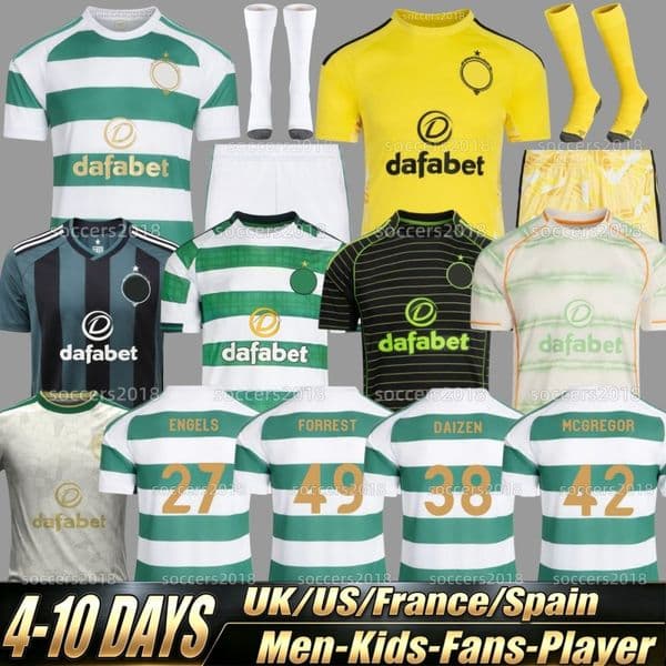 25 26 27 CelticFC Soccer Jerseys ENGELS DAIZEN FORREST MCCARTHY SCALES Carter-Vickers REO JOHNSTON EDOUARD KUHN IDAH 2025 2026 Celts Player Football Shirt men Kids