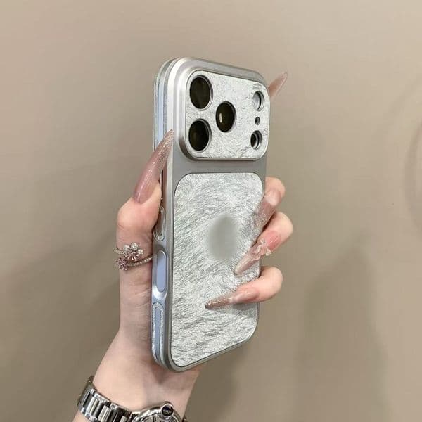 Unique Feather-Patterned Leather Case Suitable Iphone 17 Pro Max, Solid Color, Matte Finish 16, Full-Cover For 15, 14