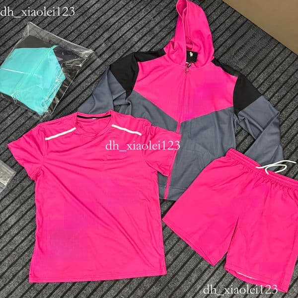 High quality monterex tracksuit kid tech 3-piece set Mens tracksuit sports fiess suits running shirts shorts quick dry sportswear gym t-shirt sweatpants Set 3b 65