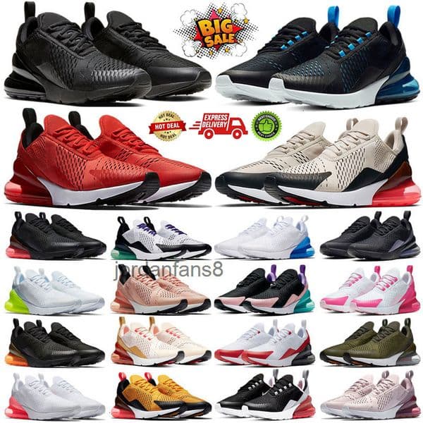 Trainers 27C 270 Mens Womens Running Outdoor Shoes 270s Designer All Black White Navy Blue Photo Bule Cool Grey Rose Pink Red Men Woman Sneakers Designer