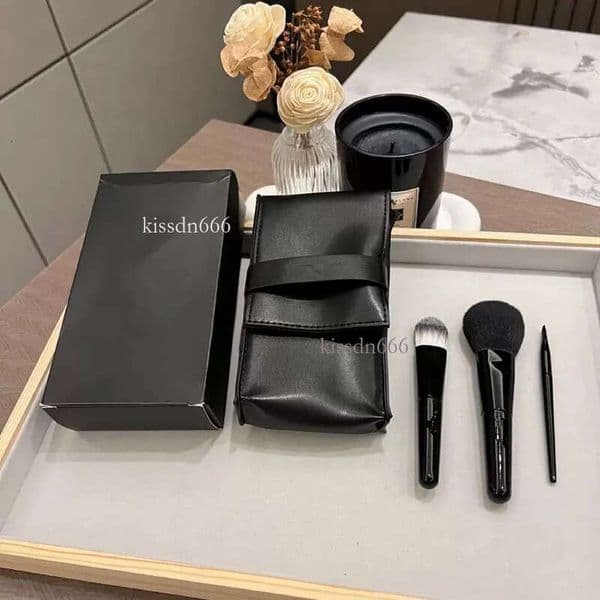 EPACK Professional 3-piece black makeup brush set basic brush eye shadow brush beauty makeup tool