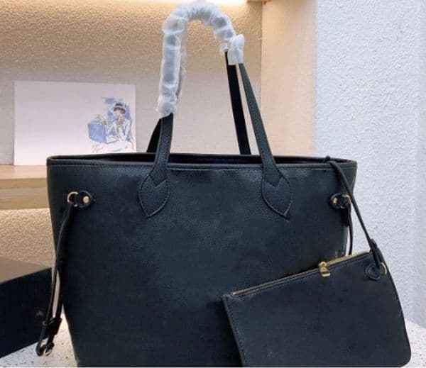 Women's Embossed Print Tote Bag Set Large Capacity Shoulder Bag with Mini Pouch Embossed Top Handle with Matching Clutch for Work Travel