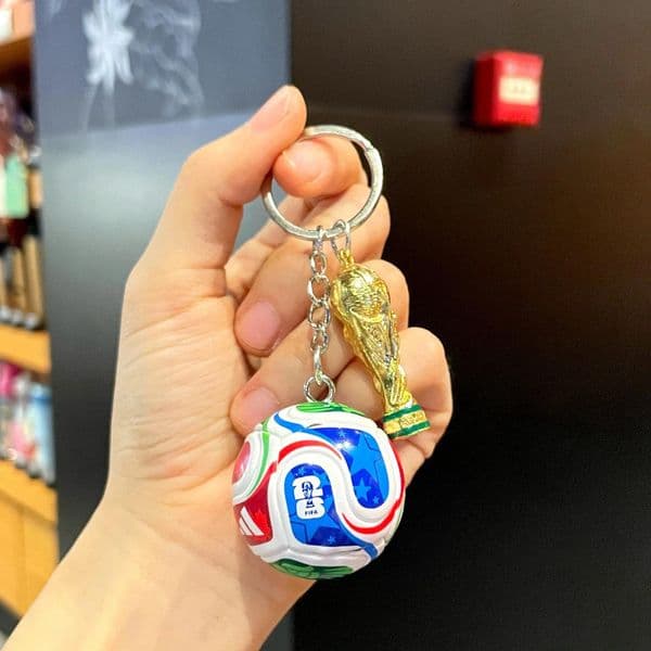 2026 Football World Cup jersey Cartoon Star player keychain pendant student schoolbag Bag Charm football fan commemorative Wholesale