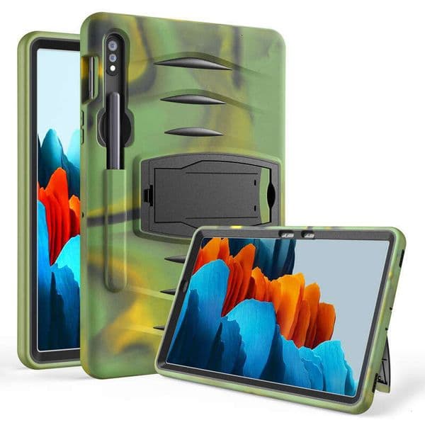 Suitable for Samsung Tab T875 Shockproof PC Stand Tablet Case S7 Plus Silicone Anti-drop Protective Cover
