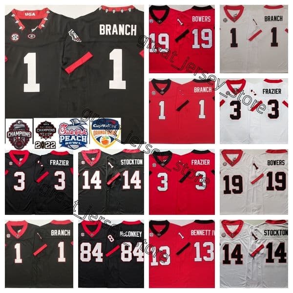 Georgia Football jersey 19 Brock Bowers Ladd McConkey 13 BENNETT IV Zachariah Branch 1 3 Nate Frazier Gunner Stockton Men Women youth s-4xl uniform