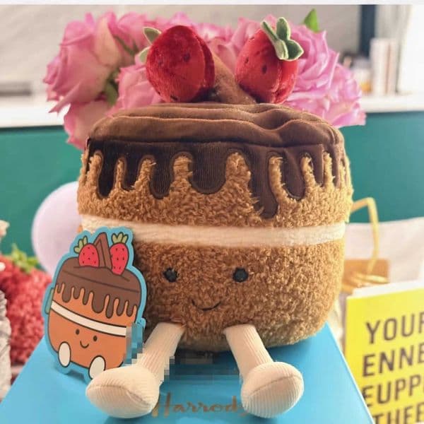 Plush Dolls UK JE Exclusive New Chocolate Cake Soft Plush Toy Companion Doll Gift for Healing and Comfort