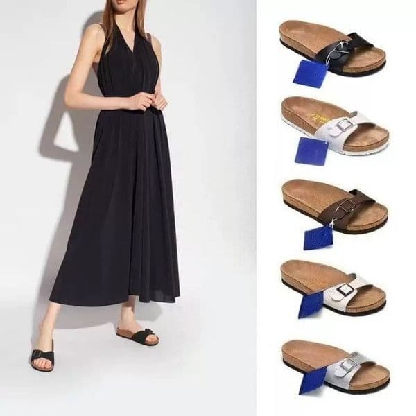 B Designer Shoes Clogs Sandals Clog Slippers Cork Flat High Quality Outdoors Footbed Eva Suede Genuine Leather Slide Women Casual Trainers Flip Flops Gift Size 35-42