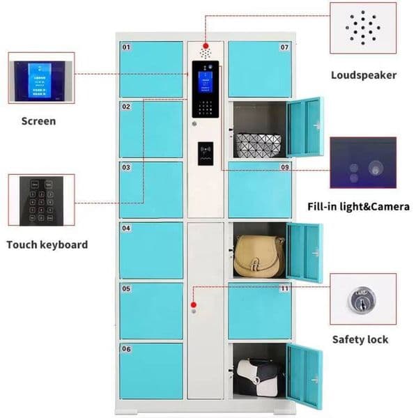 Smart delivery intelligent parcel clothing locker, metal face recognition electronic locker