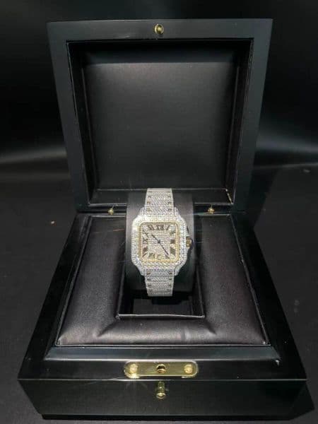 High end designer watch vVS brand Moissanite Rapper Hip Hop Bust Down watch, all ice Swiss ETA Dia men's watchAAAAA