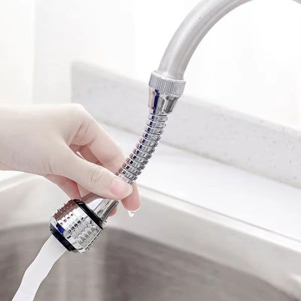 360° Rotating Faucet Aerator, Water Saving Spray Head, Flexible Kitchen Tap Extension with 2 Water Modes