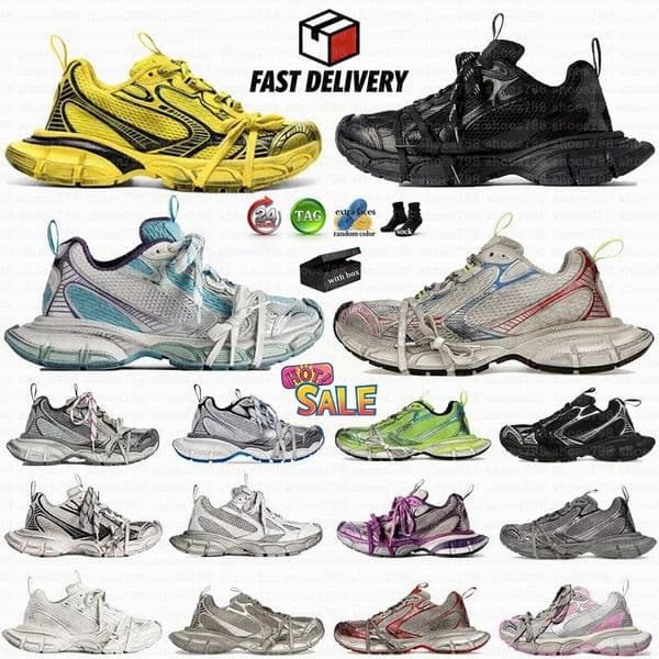 3XL Sneakers Designer Women Mens Casual Shoes Platform Leather Triple Trainer Black Yellow White Pink Mesh Nylon Tess.s Gomma Sneaker Jogging Hiking Trainers