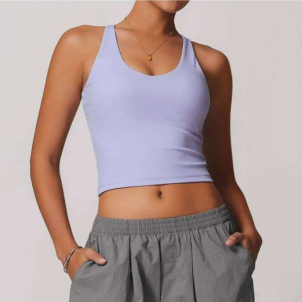 mikeyoga Breathable Sports Fitness Women Underwear Yoga Shockproof Crop Push Up Vest Sport Bra Gym Workout Top