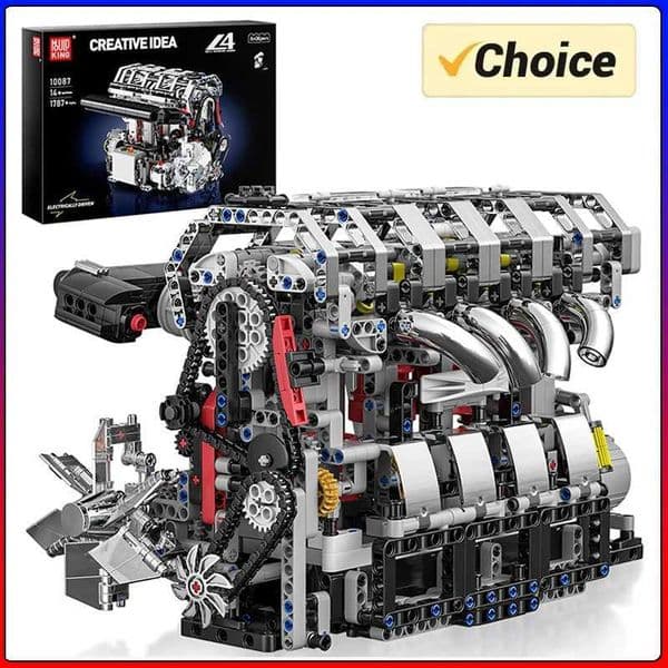 Mould king 10087 L4 Gasoline Engine electric motor driven Building Blocks MOC Technic puzzle Blocks toys for kids Christmas GiftT260509